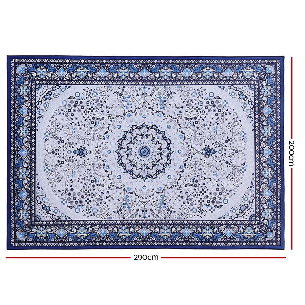 Artiss Floor Rugs Rug 200 x 290 Area Large Modern Carpet Soft Blue Living Room - John Cootes