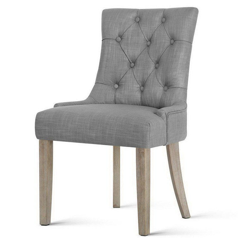 Artiss French Provincial Dining Chair - Grey - John Cootes
