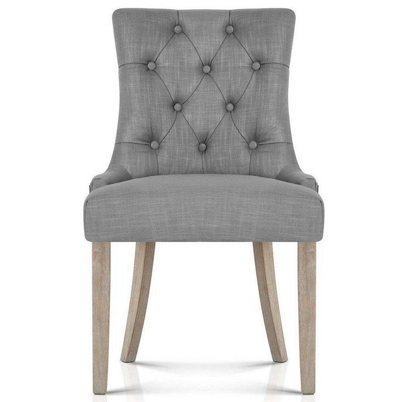 Artiss French Provincial Dining Chair - Grey - John Cootes