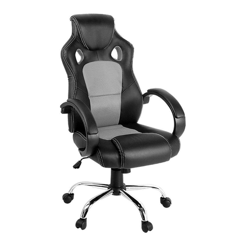 Artiss Gaming Chair Computer Office Chairs Grey & Black - John Cootes