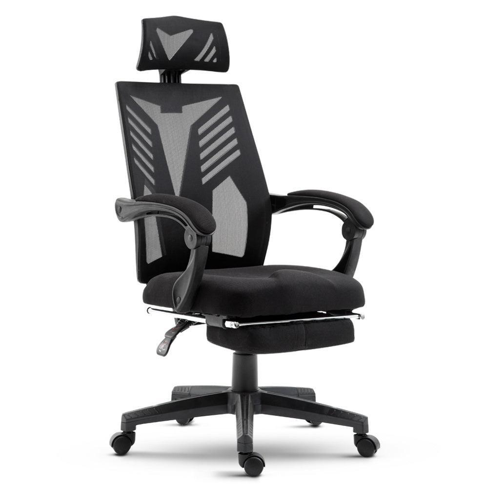 Artiss Gaming Office Chair Computer Desk Chair Home Work Recliner Black - John Cootes