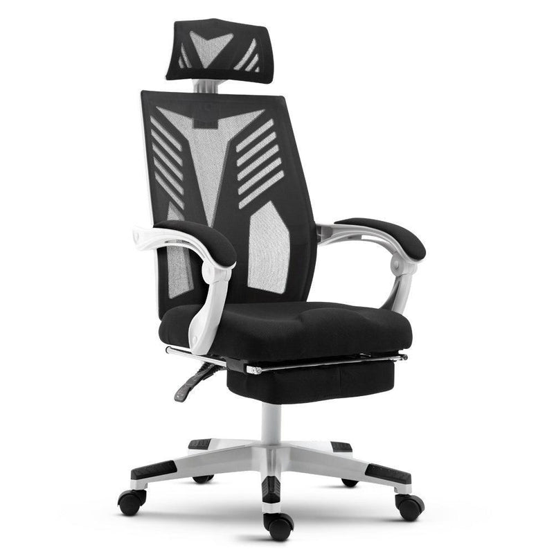 Artiss Gaming Office Chair Computer Desk Chair Home Work Recliner White - John Cootes