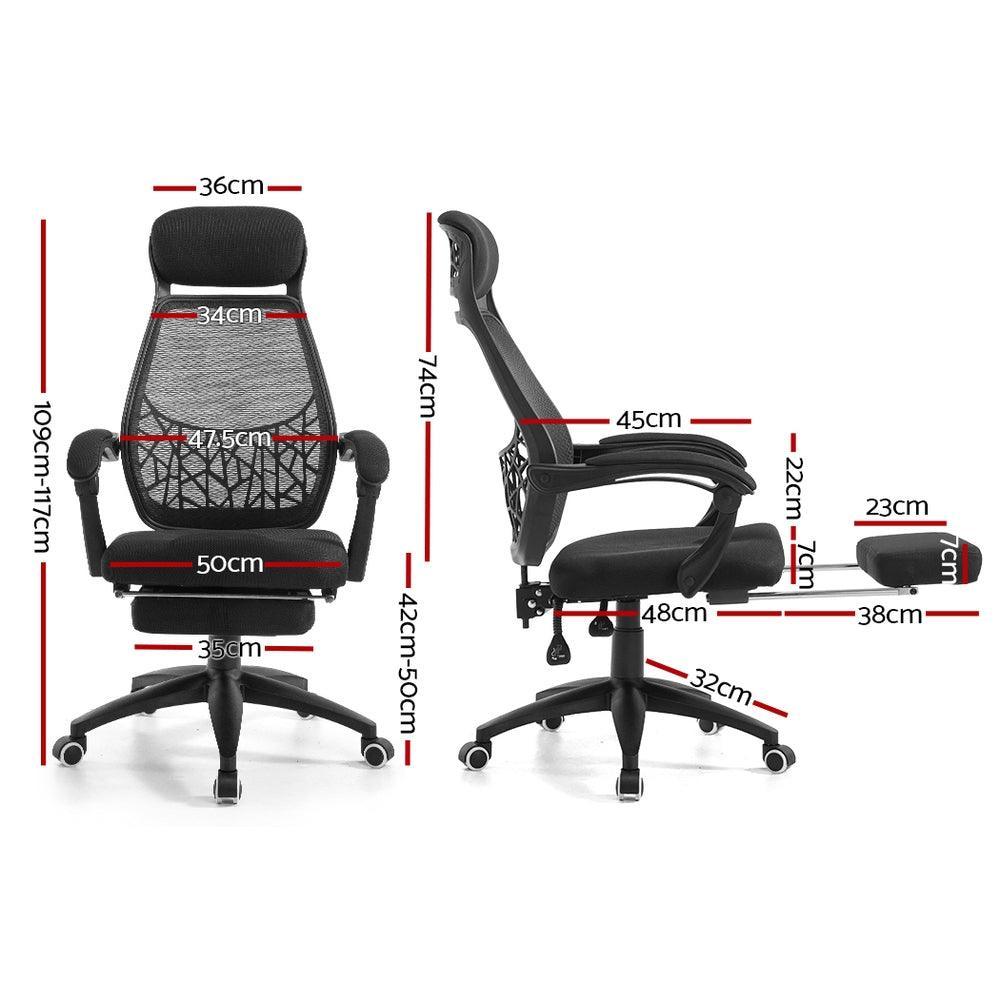 Artiss Gaming Office Chair Computer Desk Chair Home Work Study Black - John Cootes