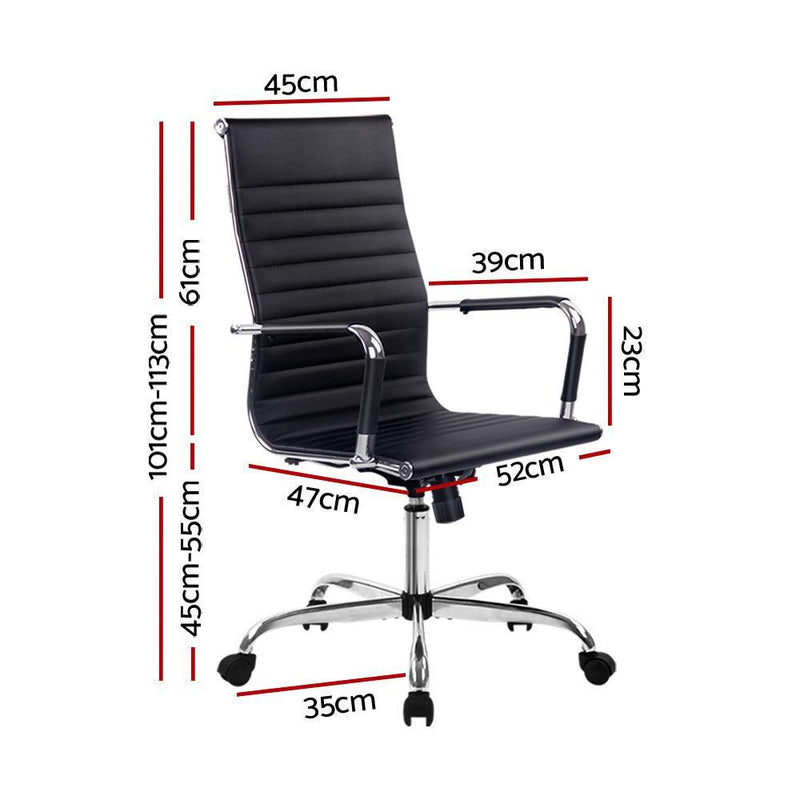 Artiss Gaming Office Chair Computer Desk Chairs Home Work Study Black High Back - John Cootes