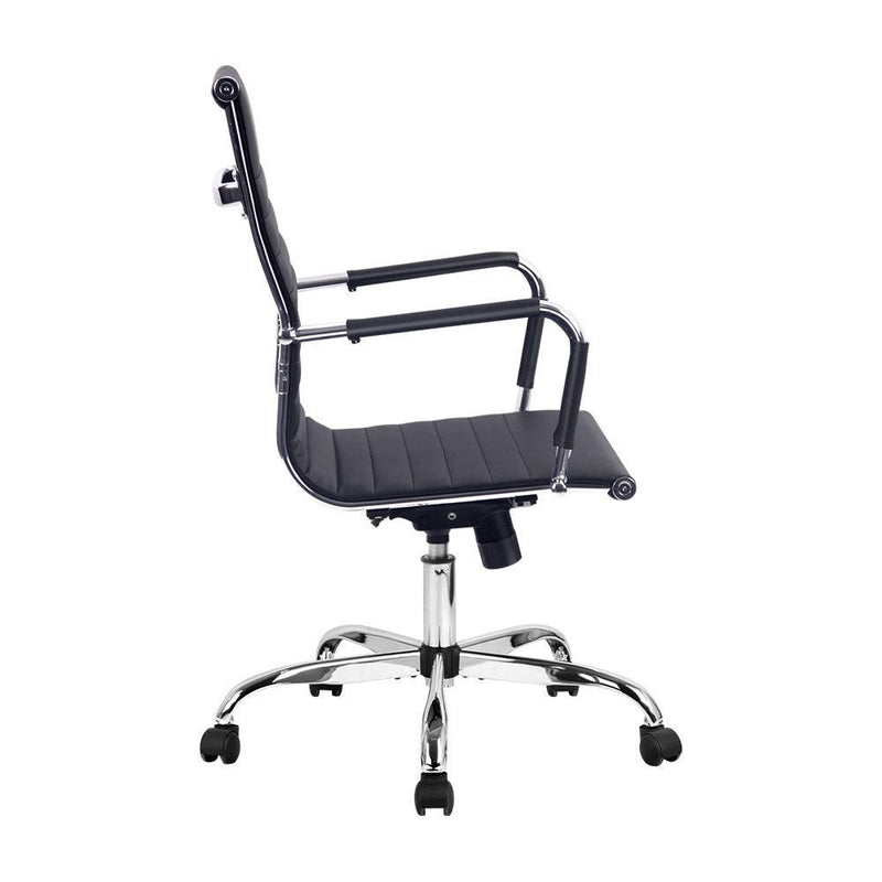 Artiss Gaming Office Chair Computer Desk Chairs Home Work Study Black Mid Back - John Cootes