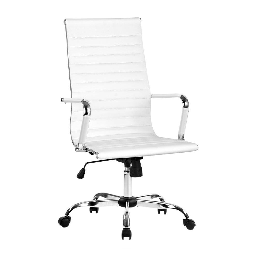 Artiss Gaming Office Chair Computer Desk Chairs Home Work Study White High Back - John Cootes