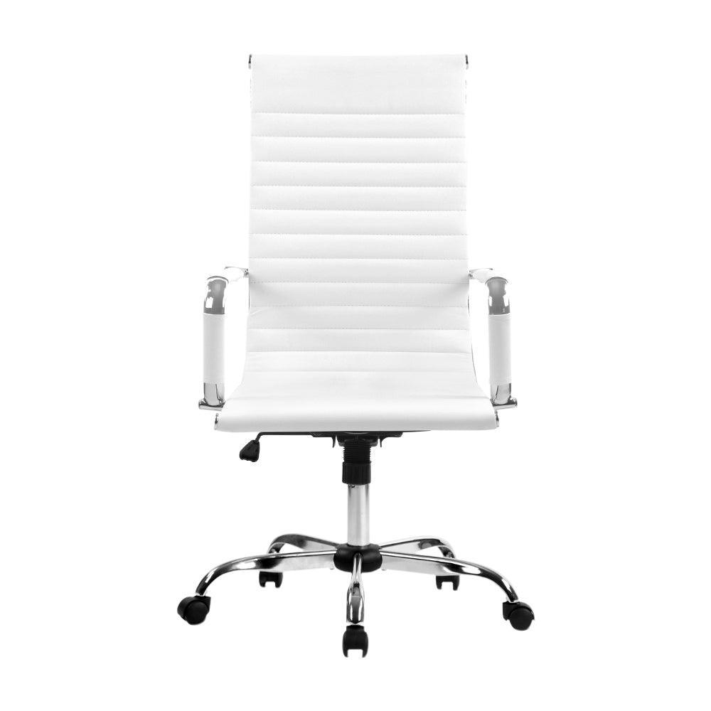 Artiss Gaming Office Chair Computer Desk Chairs Home Work Study White High Back - John Cootes