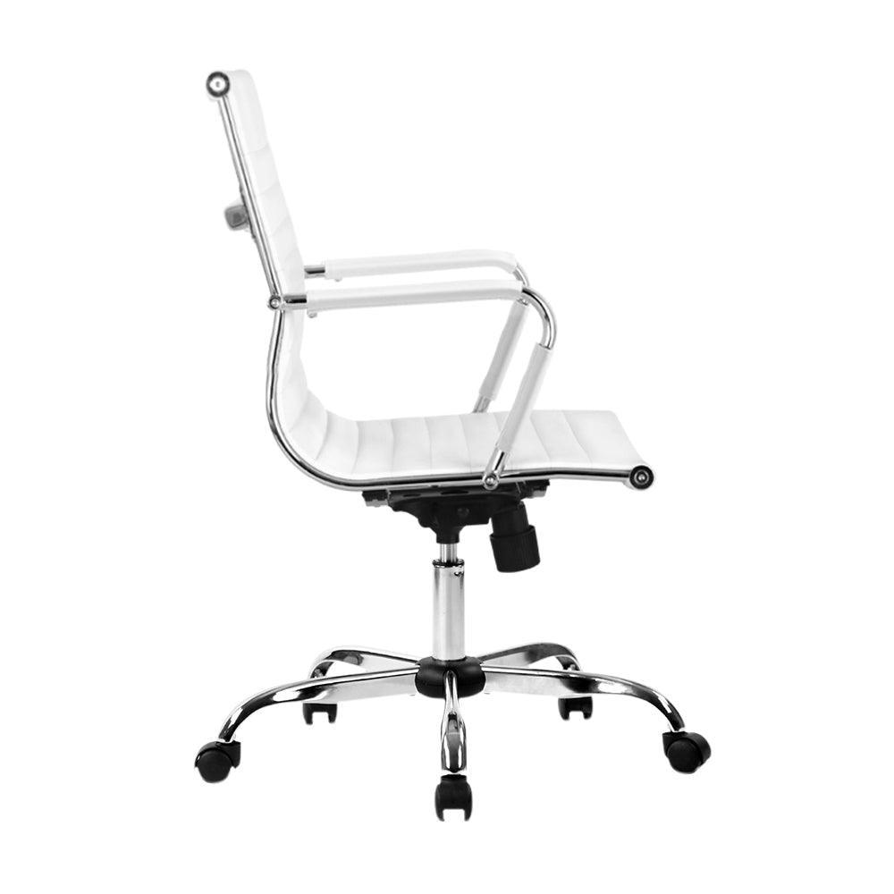 Artiss Gaming Office Chair Computer Desk Chairs Home Work Study White Mid Back - John Cootes