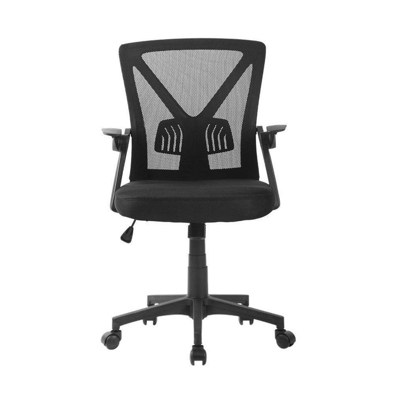 Artiss Gaming Office Chair Mesh Computer Chairs Swivel Executive Mid Back Black - John Cootes