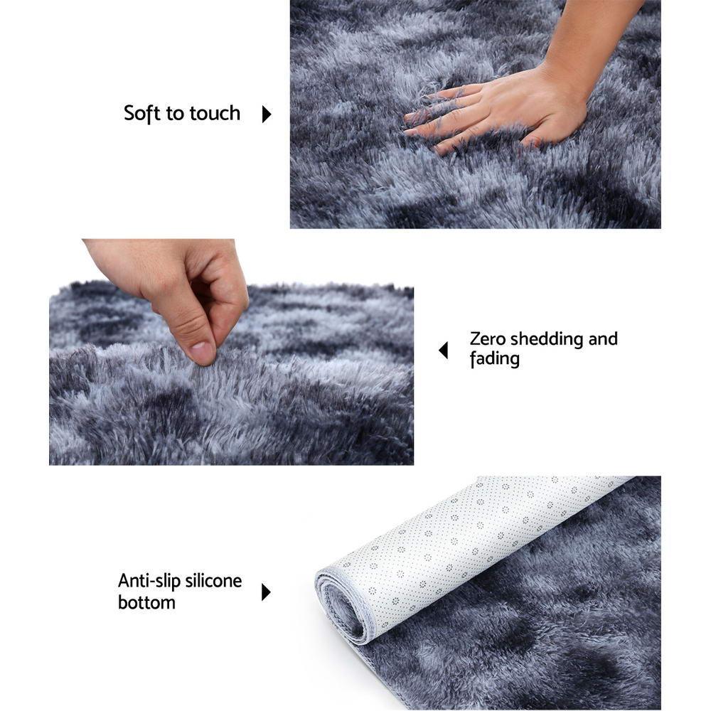 Artiss Gradient Floor Rugs Large Shaggy Carpet Rug 200x230cm Soft Area Bedroom - John Cootes