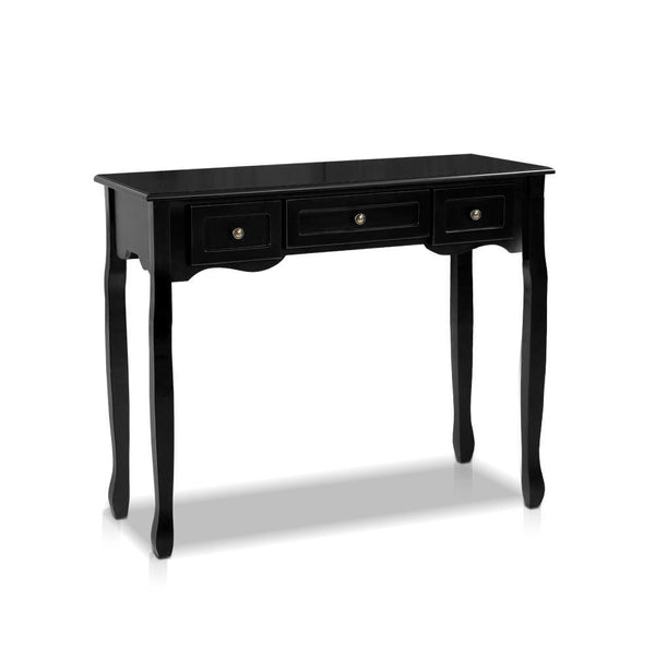 Artiss Hallway Console Table Hall Side Dressing Entry Display 3 Drawers Black - John Cootes