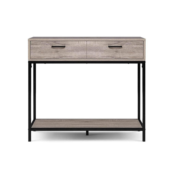 Artiss Hallway Console Table Hall Side Entry Display Desk Drawer Storage Oak - John Cootes