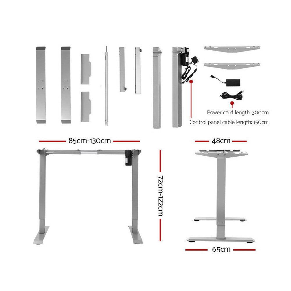 Artiss Height Adjustable Standing Desk Motorised Electric Frame Riser Laptop Computer 120cm - John Cootes