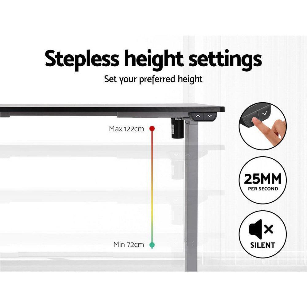 Artiss Height Adjustable Standing Desk Motorised Electric Frame Riser Laptop Computer 120cm - John Cootes