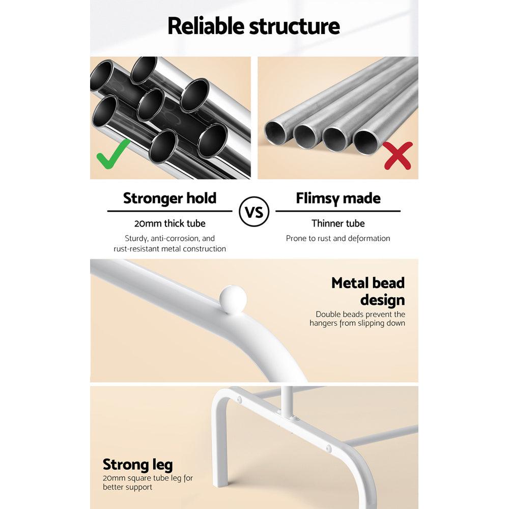 Artiss Jena Clothes Rack Garment Rail Coat Hat Hanger Storage Display Stand - John Cootes