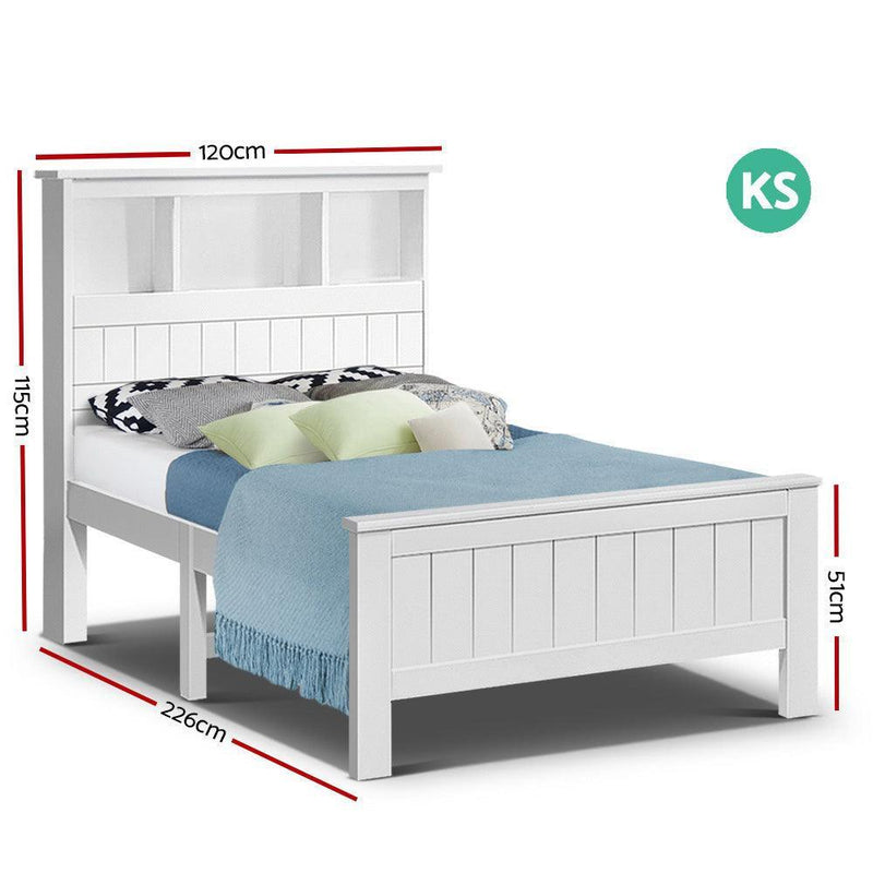 Artiss King Single Wooden Timber Bed Frame - John Cootes