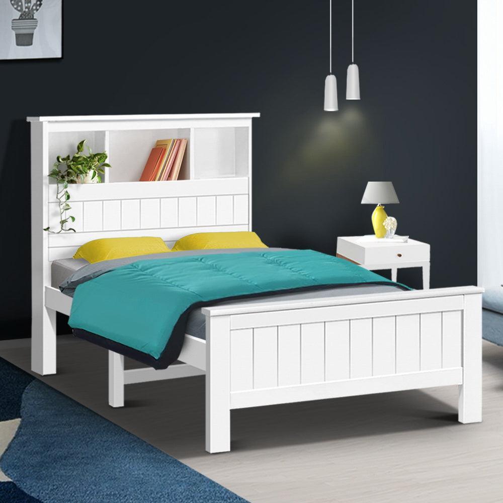 Artiss King Single Wooden Timber Bed Frame - John Cootes