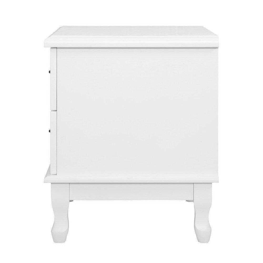 Artiss KUBI Bedside Tables 2 Drawers Side Table French Nightstand Storage Cabinet - John Cootes