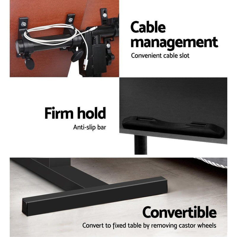 Artiss Laptop Table Desk Adjustable Stand - Black - John Cootes