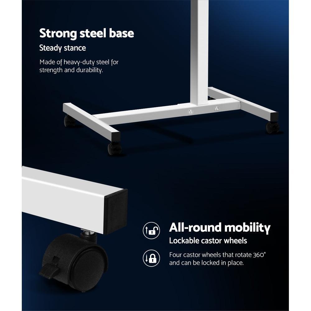 Artiss Laptop Table Desk Adjustable Stand - White - John Cootes