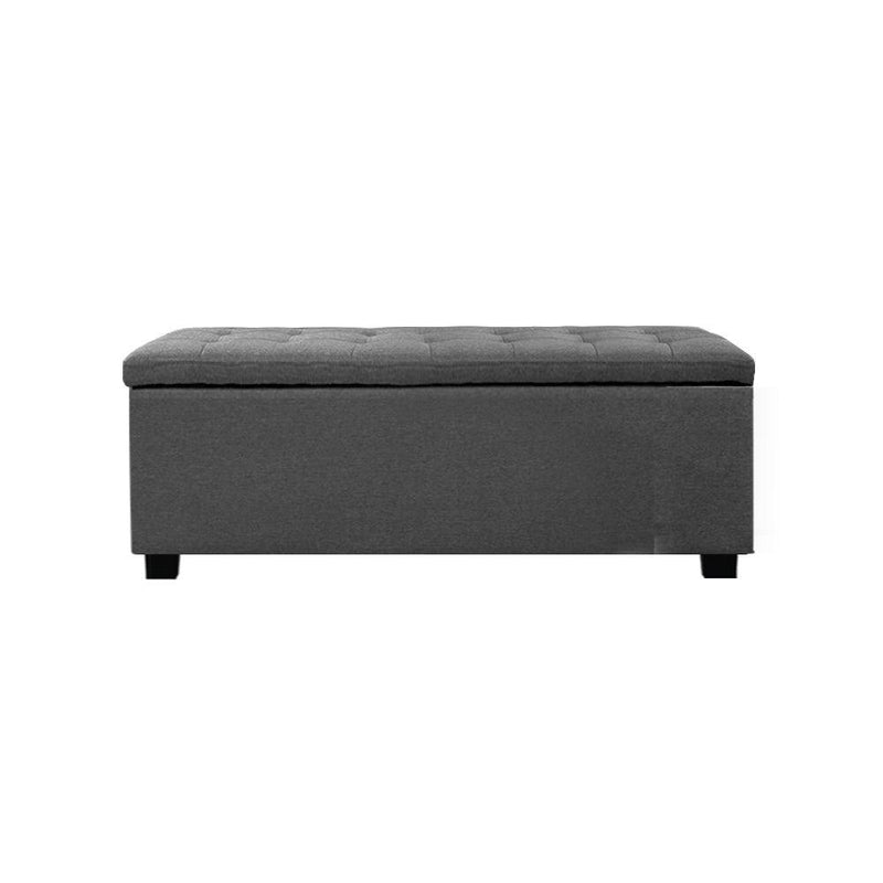 Artiss Large Fabric Storage Ottoman - Grey - John Cootes