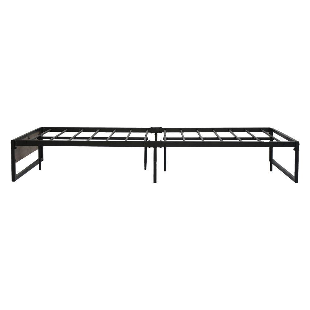 Artiss Metal Bed Frame King Single Size Mattress Base Platform Wooden Black OSLO - John Cootes