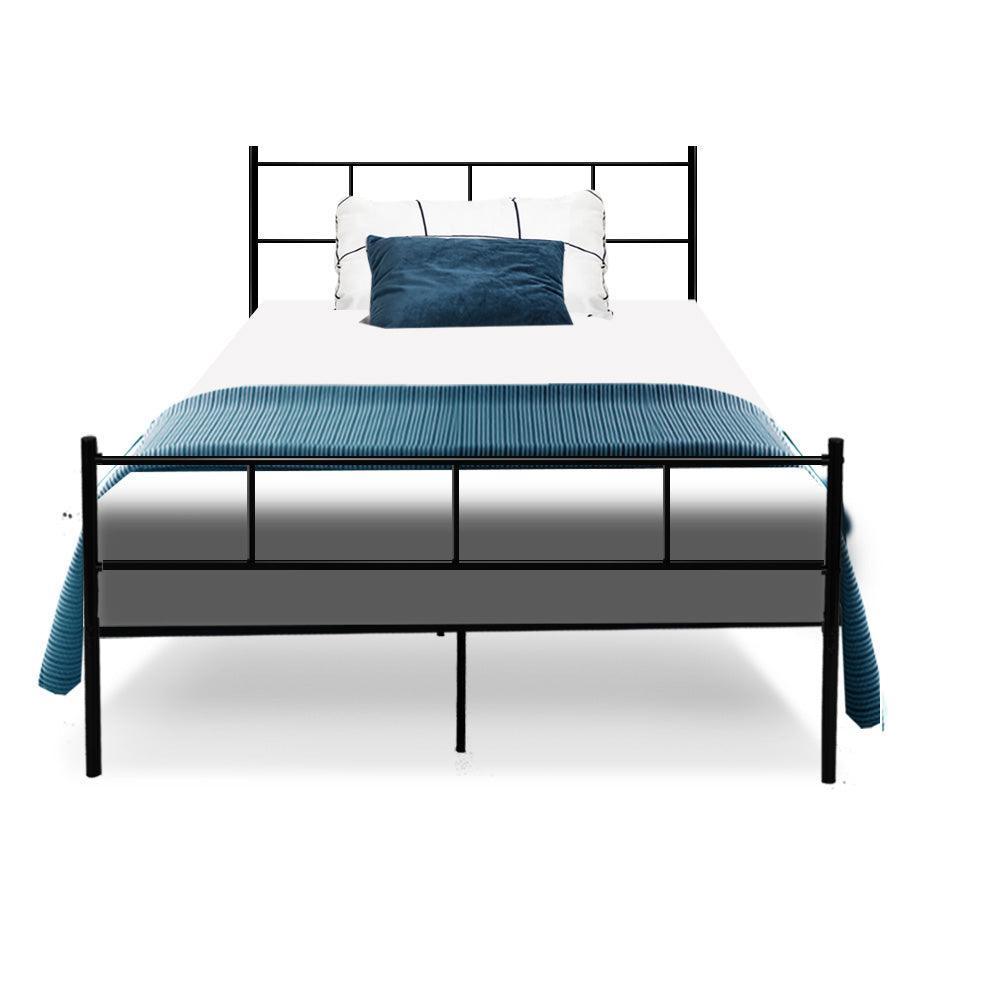 Artiss Metal Bed Frame King Single Size Platform Foundation Mattress Base SOL - John Cootes