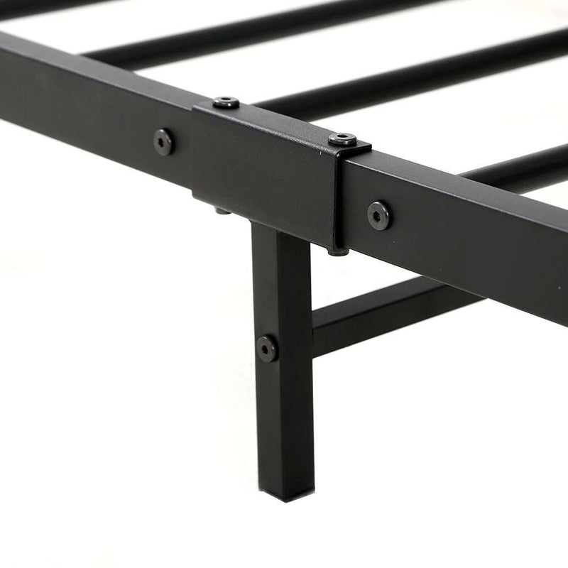 Artiss Metal Bed Frame Single Size Mattress Base Platform Foundation Black Dane - John Cootes