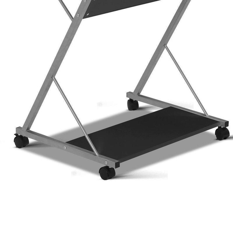 Artiss Metal Pull Out Table Desk - Black - John Cootes