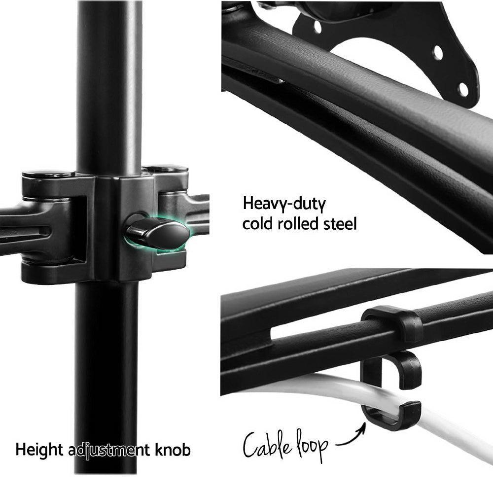 Artiss Monitor Arm Mount Dual Black - John Cootes