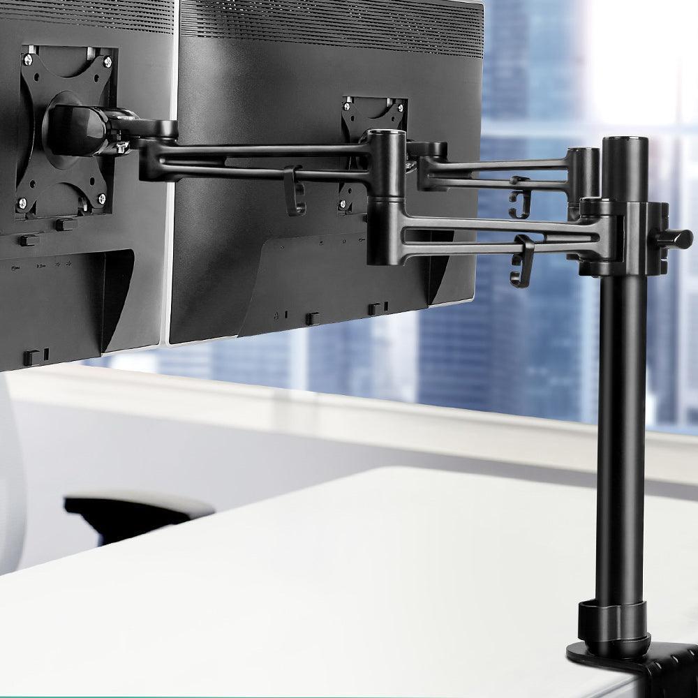 Artiss Monitor Arm Mount Dual Black - John Cootes