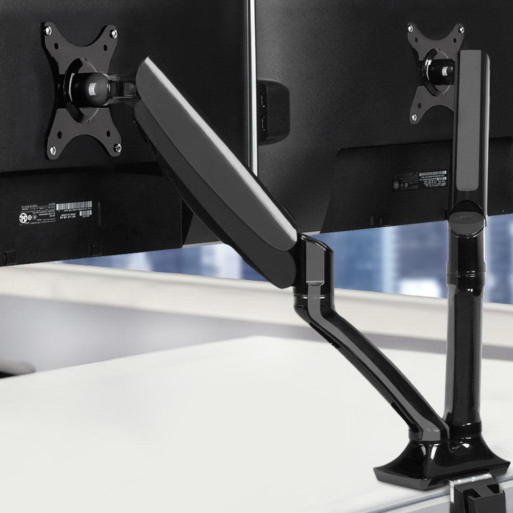 Artiss Monitor Arm Mount Dual Gas Black - John Cootes