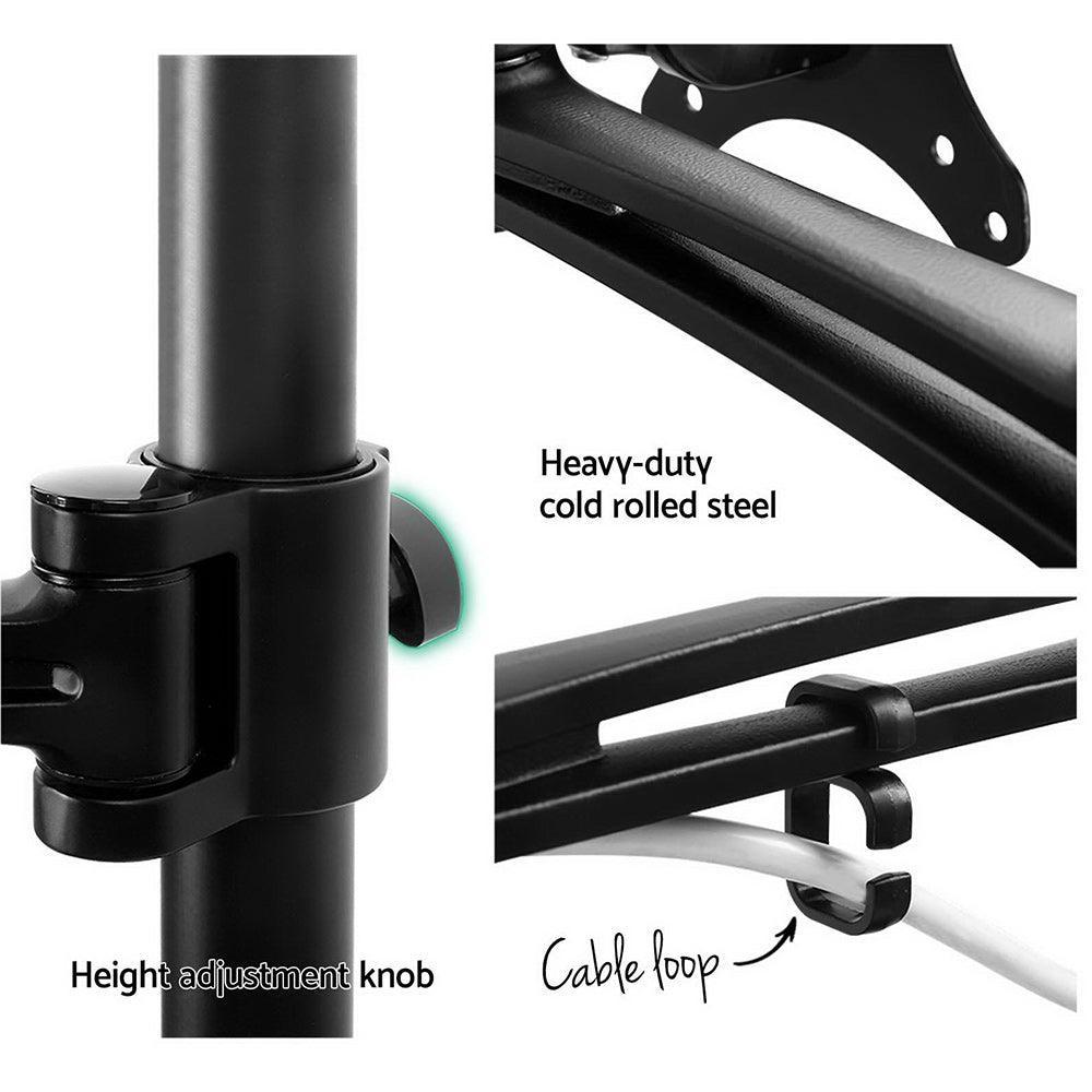 Artiss Monitor Arm Mount Single Black - John Cootes