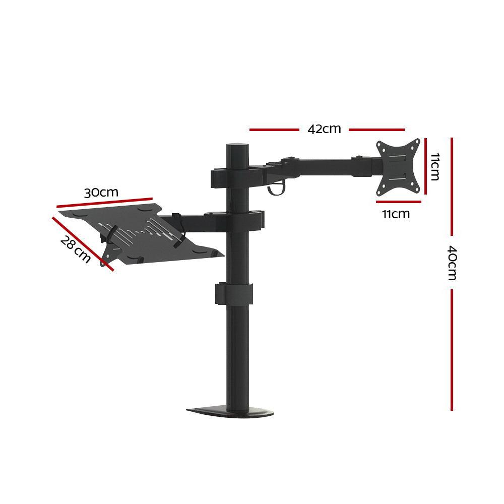 Artiss Monitor Arm Stand Laptop Tray Display Desk Mount Bracket Screen Holder - John Cootes