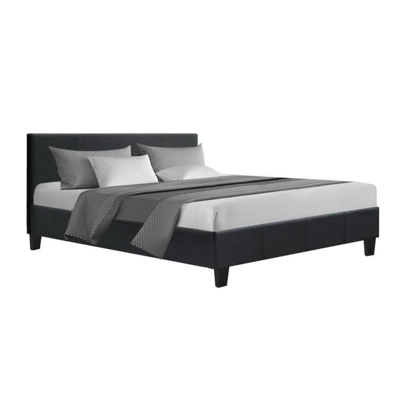 Artiss Neo Bed Frame Fabric - Charcoal Queen - John Cootes