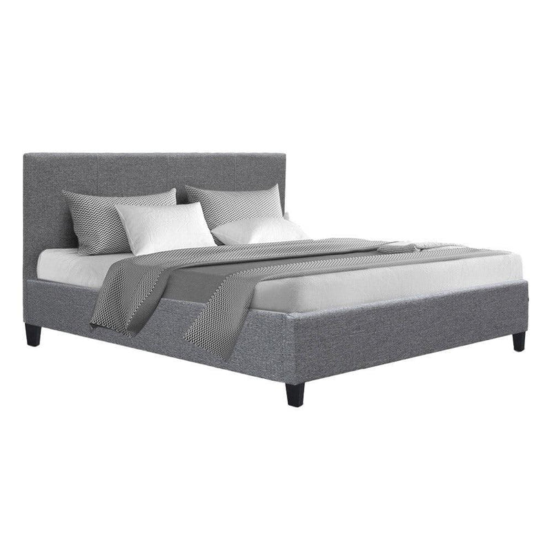 Artiss Neo Bed Frame Fabric - Grey Double - John Cootes