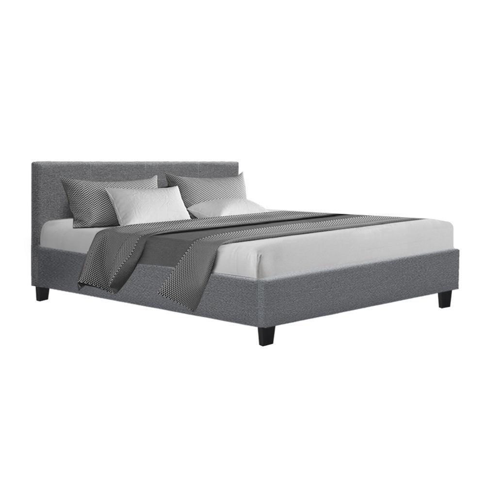 Artiss Neo Bed Frame Fabric - Grey Queen - John Cootes