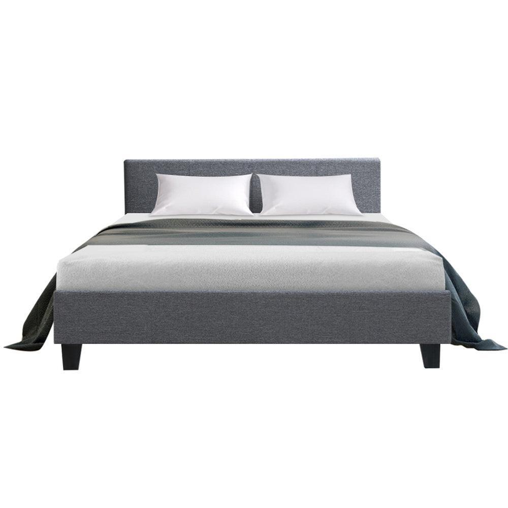 Artiss Neo Fabric Bed Frame - Grey Queen - John Cootes