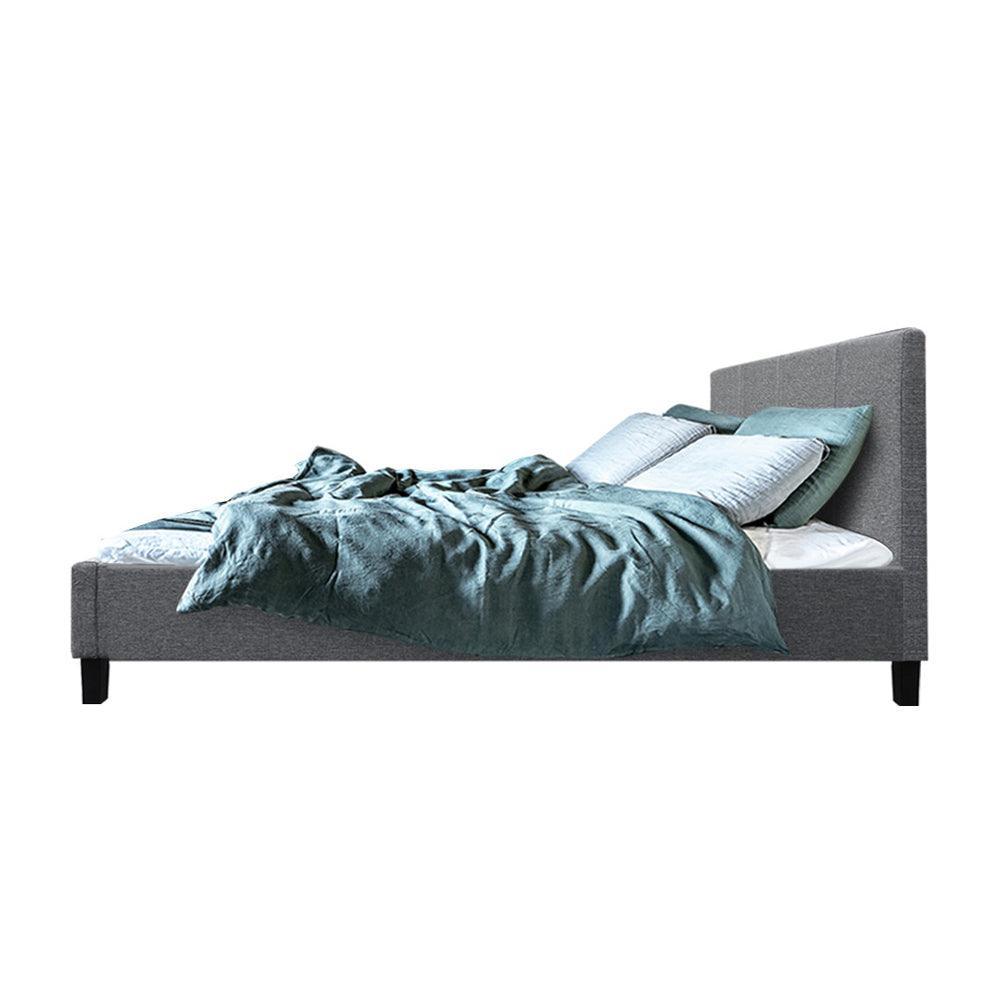 Artiss Neo Fabric Bed Frame - Grey Queen - John Cootes