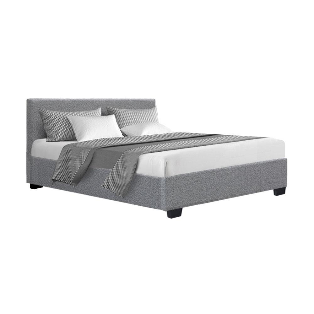 Artiss Nino Bed Frame Fabric - Grey Double - John Cootes