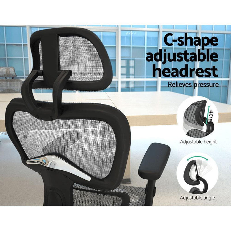 Artiss Office Chair Computer Gaming Chair Mesh Net Seat Grey - John Cootes