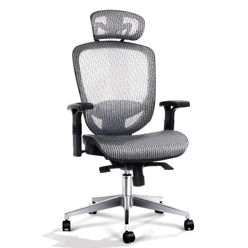 Artiss Office Chair Gaming Chair Computer Chairs Mesh Net Seating Grey - John Cootes