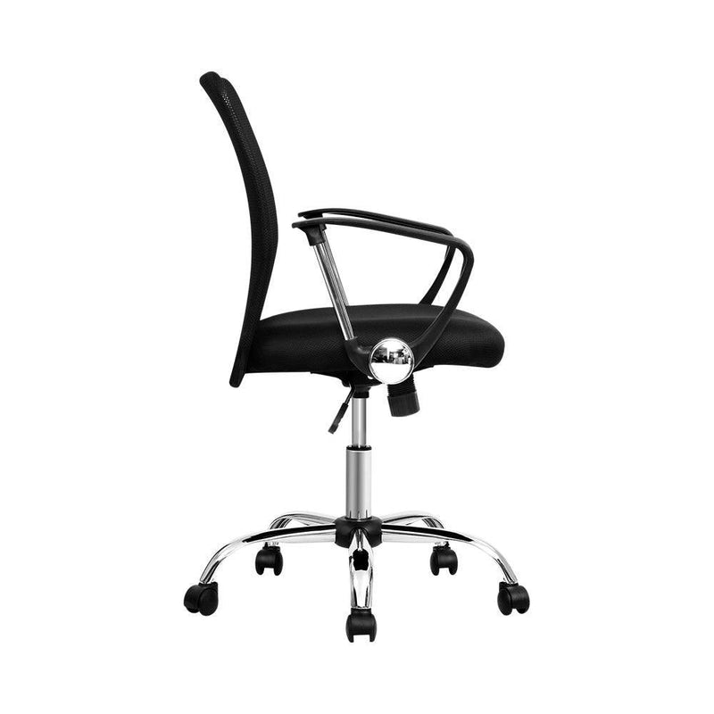 Artiss Office Chair Gaming Chair Computer Mesh Chairs Executive Mid Back Black - John Cootes