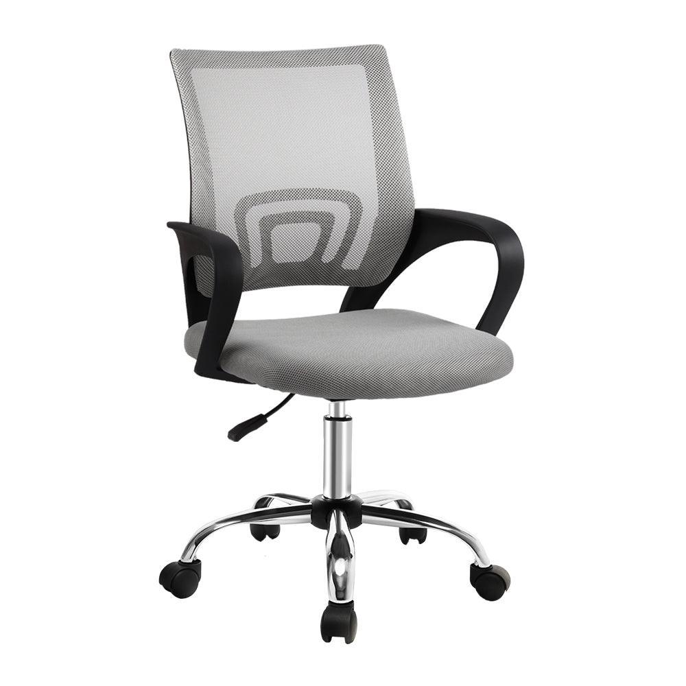 Artiss Office Chair Gaming Chair Computer Mesh Chairs Executive Mid Back Grey - John Cootes