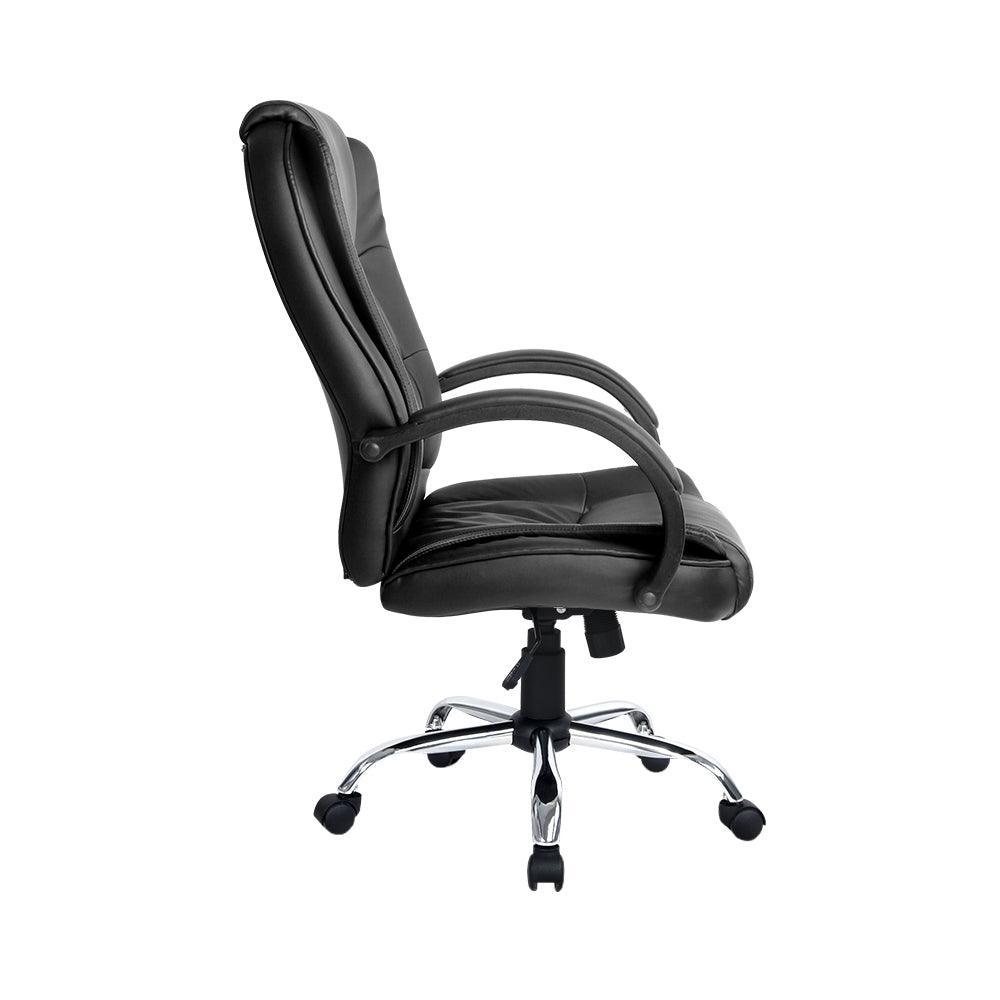 Artiss Office Chair Gaming Computer Chairs Executive PU Leather Seating Black - John Cootes