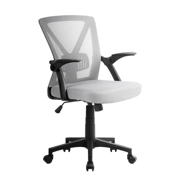 Artiss Office Chair Gaming Executive Computer Chairs Study Mesh Seat Tilt Grey - John Cootes