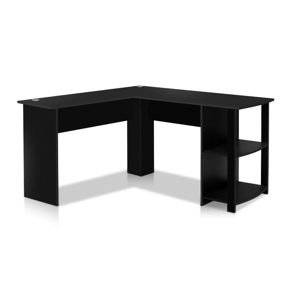 Artiss Office Computer Desk Corner Student Study Table Workstation L-Shape Black - John Cootes