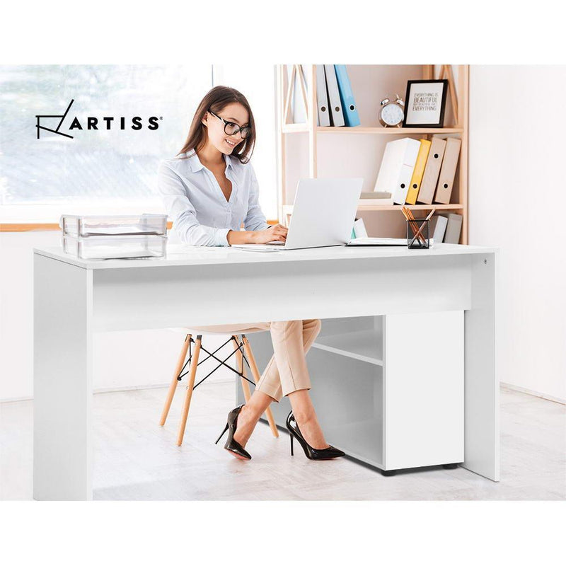 Artiss Office Computer Desk Corner Study Table Workstation Bookcase Storage - John Cootes