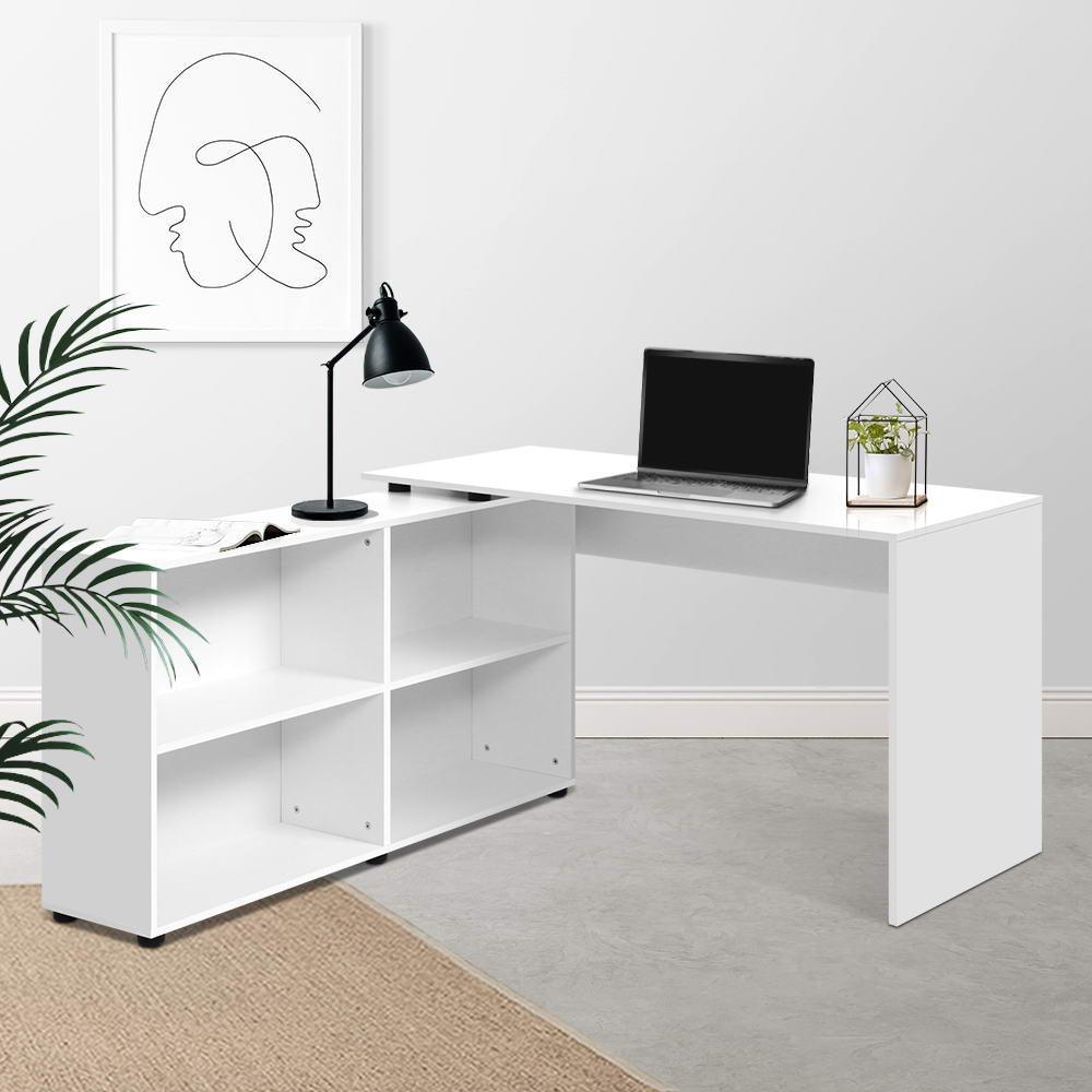 Artiss Office Computer Desk Corner Study Table Workstation Bookcase Storage - John Cootes