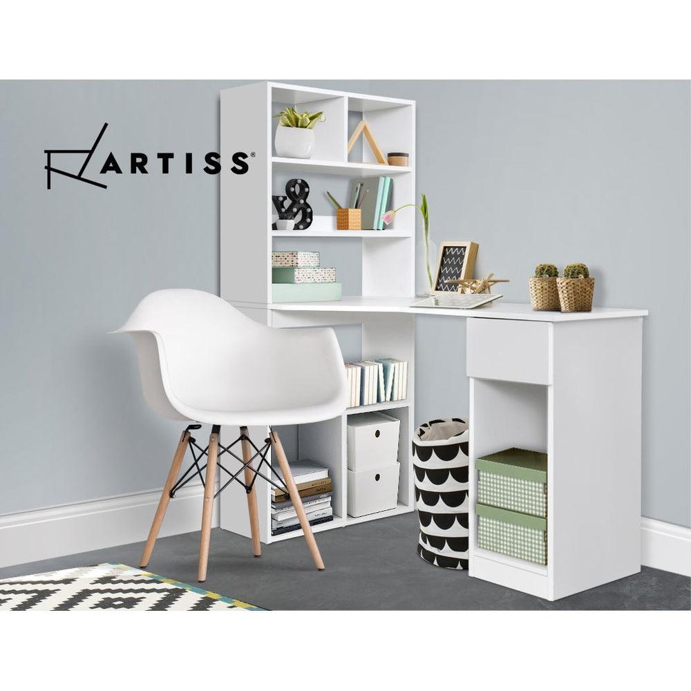 Artiss Office Computer Desk Student Study Table Home Workstation Corner Shelf - John Cootes